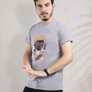 WhatsApp Image 2026-07-08 at 8.01.59 PM (1) تيشيرت قطن مطبوع رصاصي